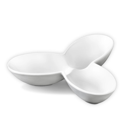 Prato com 3 divisórias 13cm Set de 6 Un
